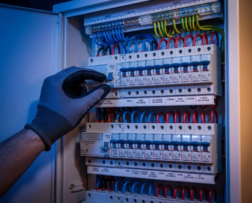 Électricien CityLeec en intervention sur un tableau électrique à Toulouse